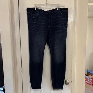 Women’s Old Navy Dark Stretch Mid Rise Rock Star Super Skinny Jeans Size 24L.